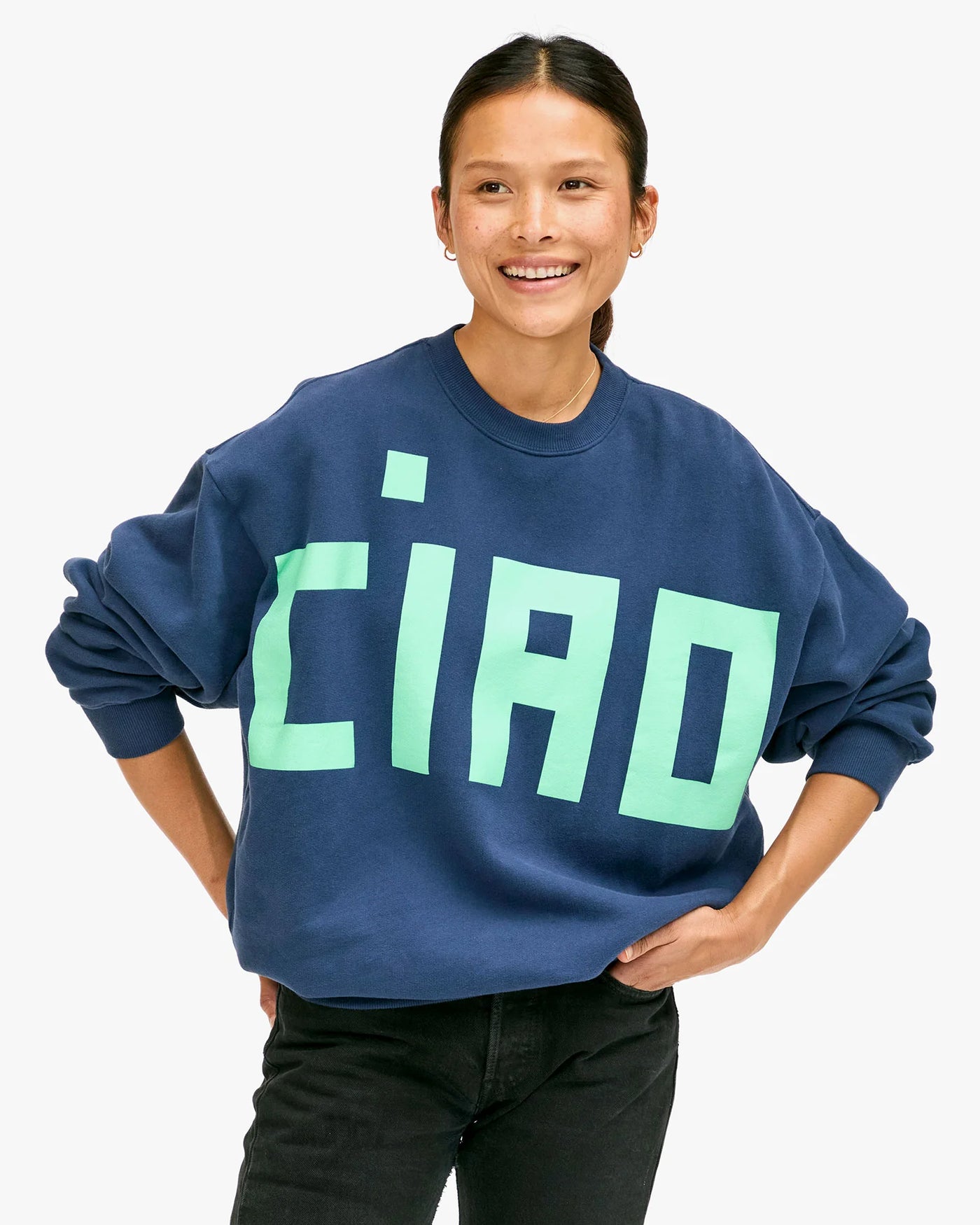 Oversized Sweatshirt - Grand Block Ciao