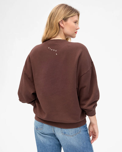 Oversized Sweatshirt - Chocolate w/ Cream Block Ciao