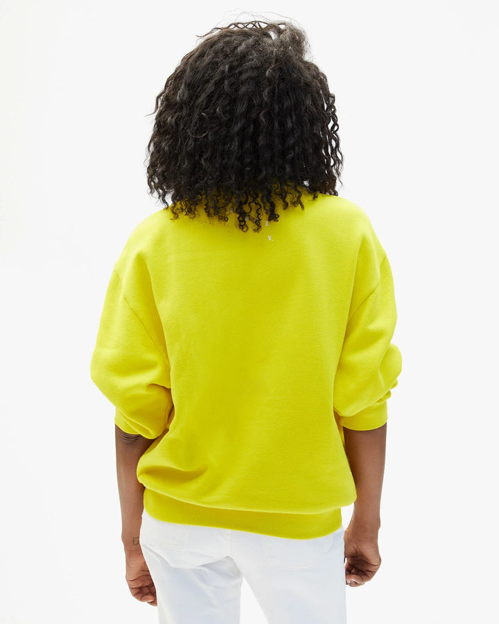 Oversized Sweatshirt - Citron w/ Cream