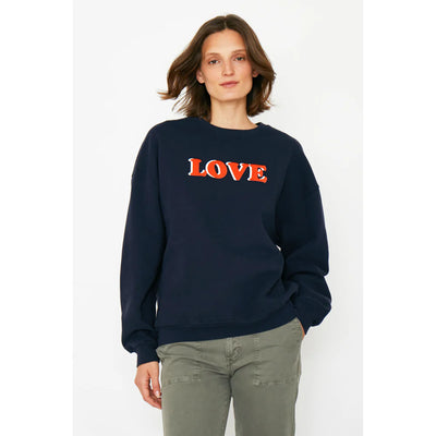 The Oversized Love Sweatshirt - Navy