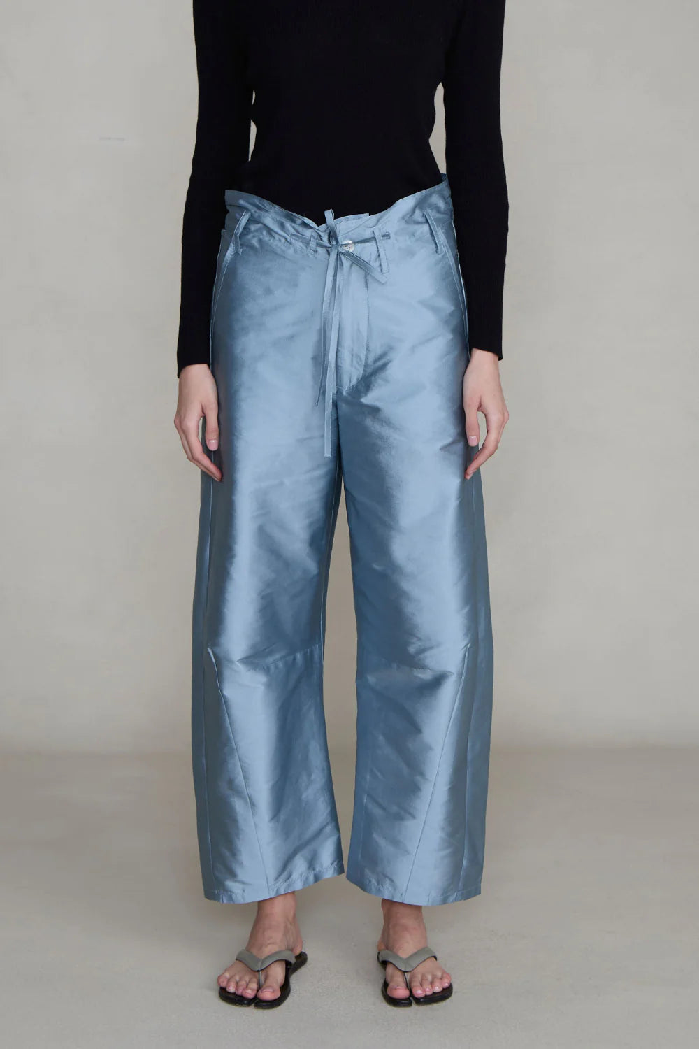 Techno Taffeta Barrel Pant - Bath Blue