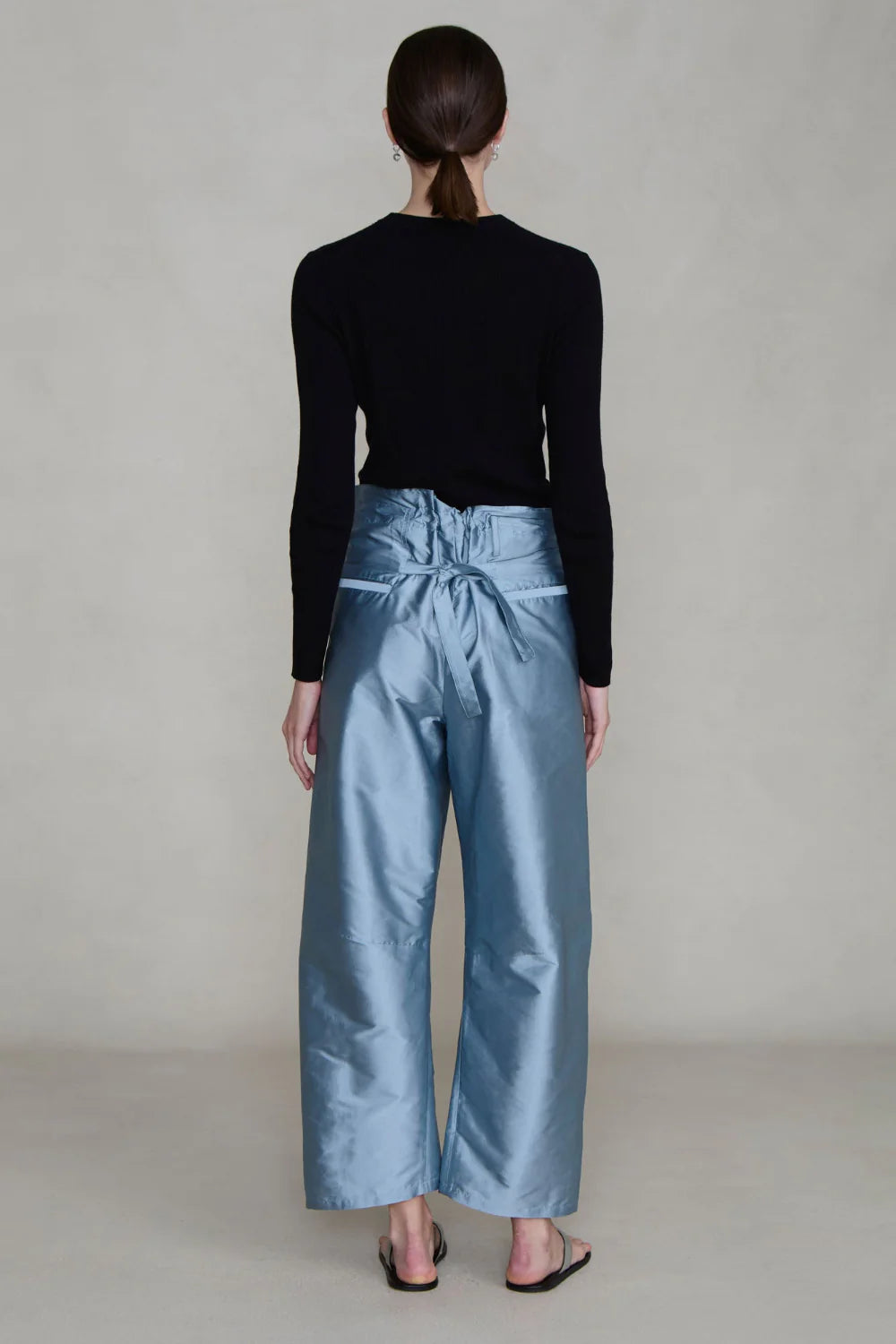 Techno Taffeta Barrel Pant - Bath Blue
