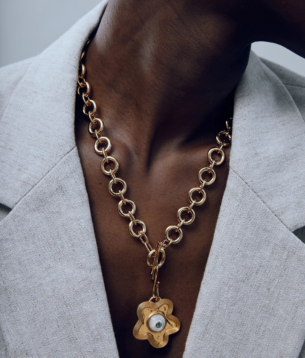 Gold mood necklace discount