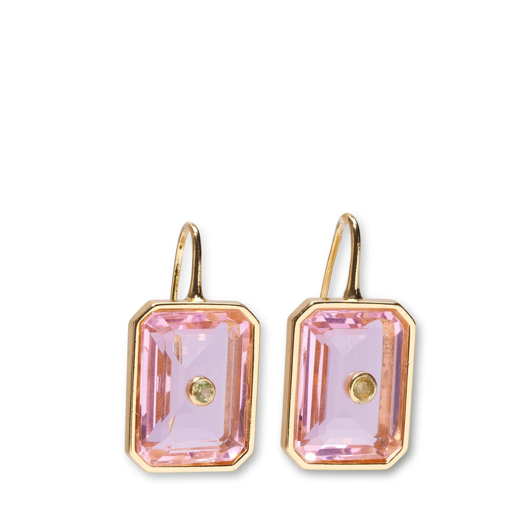 Tile Earrings - Pale Pink