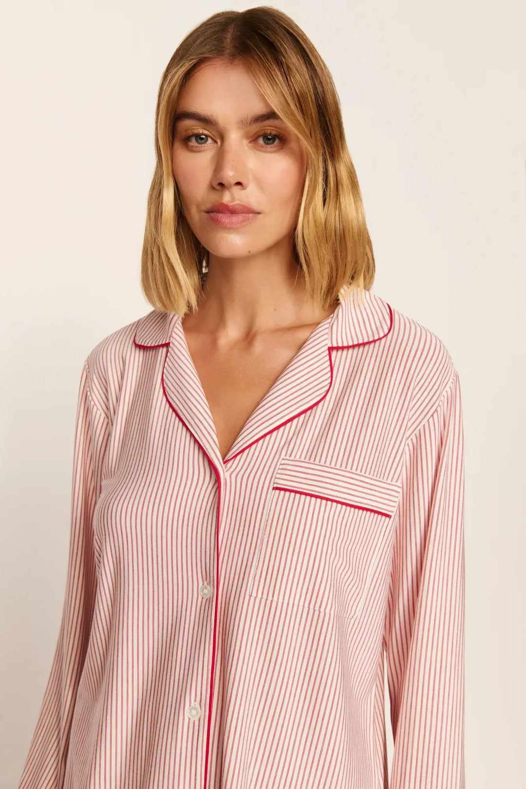 Gisele Long PJ Set - Red/Holly