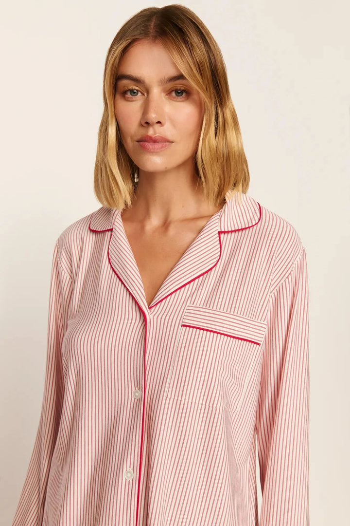 Gisele Long PJ Set - Red/Holly
