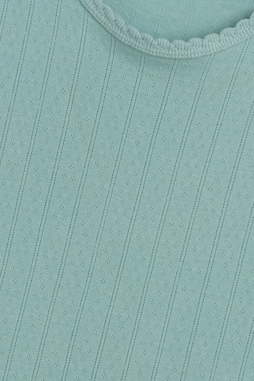 Pointelle Sleeveless Crew - Eucalyptus