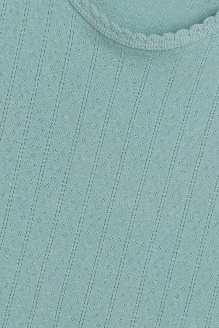 Pointelle Sleeveless Crew - Eucalyptus