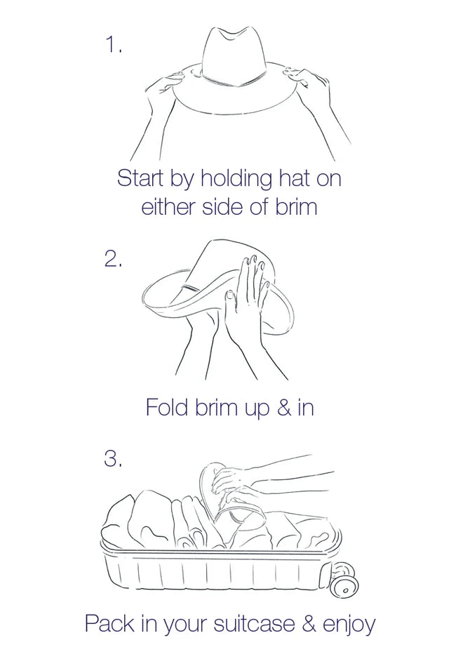 Classic Travel Hat - Natural/White