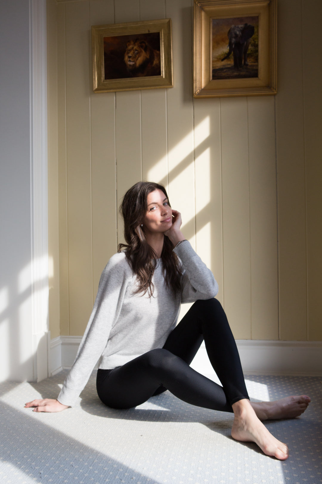 Jill Cashmere Sweatshirt- Foggy