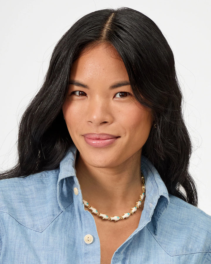 Pearl Sardine Necklace - Cream