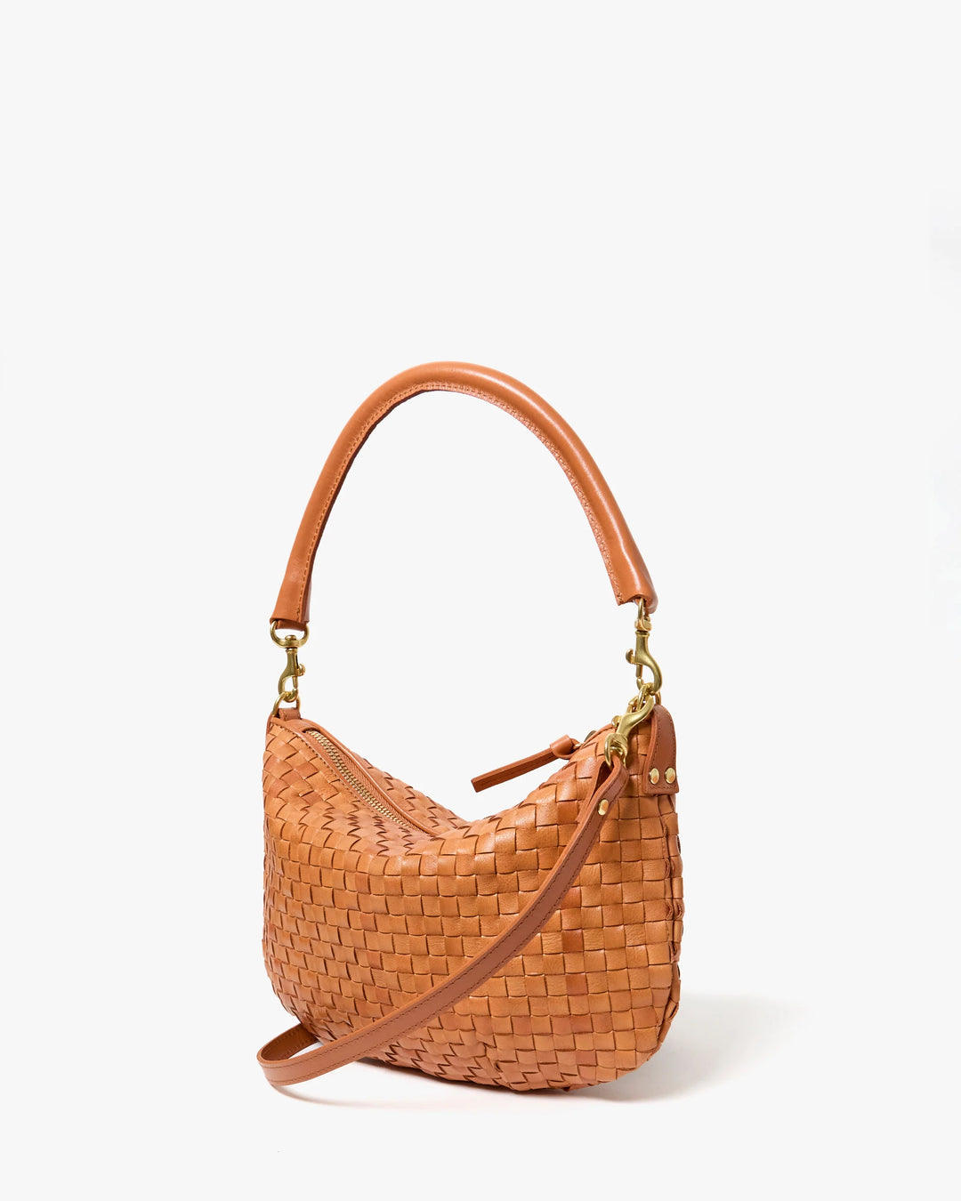 Petit Moyen Messenger- Natural Woven Checker