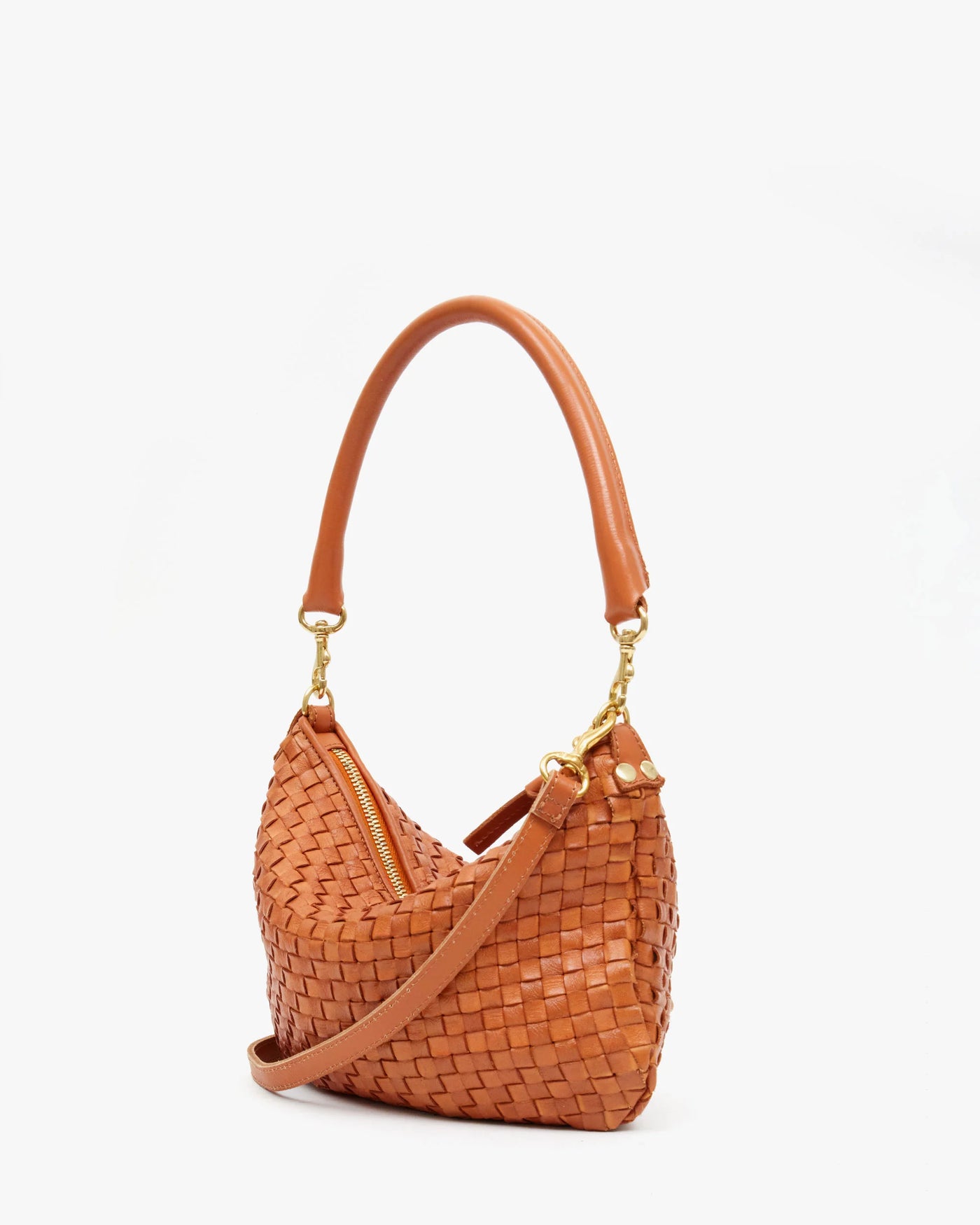 Petit Moyen Messenger- Natural Woven Checker