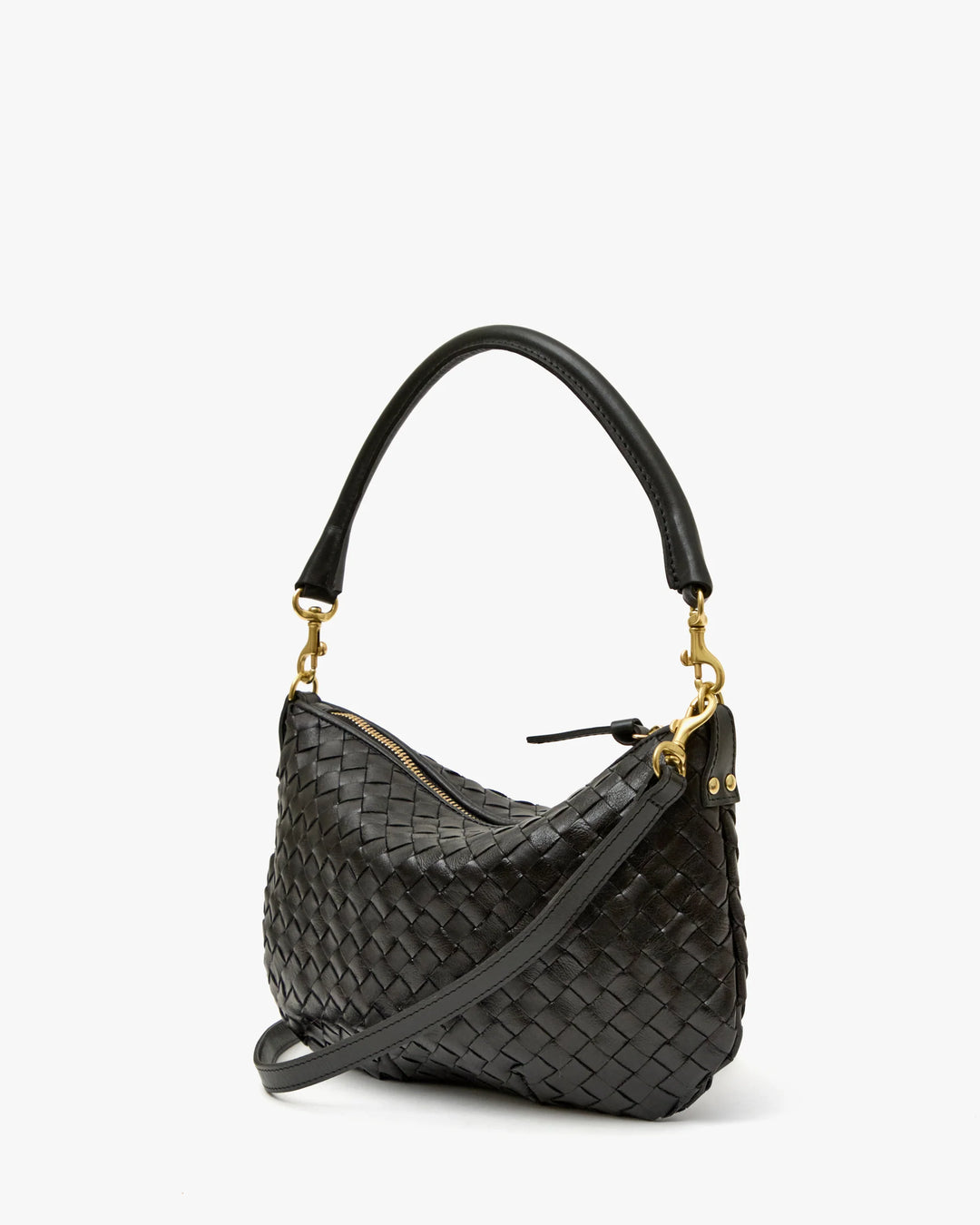 Petit Moyen Messenger - Black Diagonal Woven