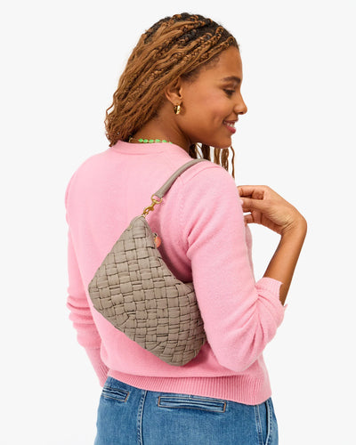 Petit Moyen Messenger - Dove Puffy Woven