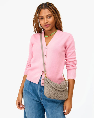Petit Moyen Messenger - Dove Puffy Woven