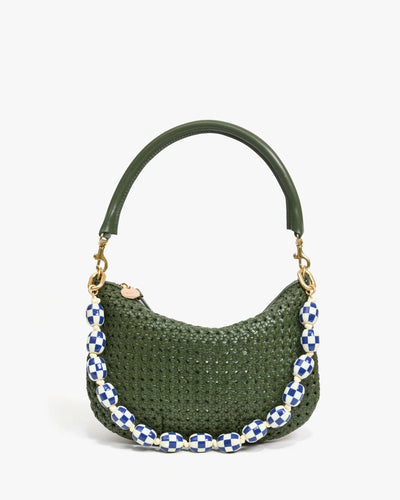 Shortie Strap - Blue & Cream Checker