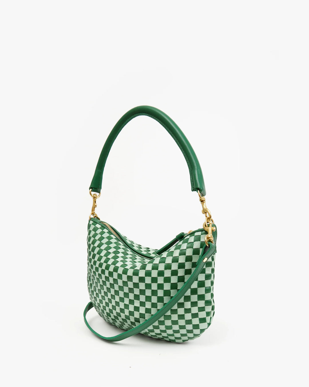 Petit Moyen Messenger - Fern/Mist Woven Checker