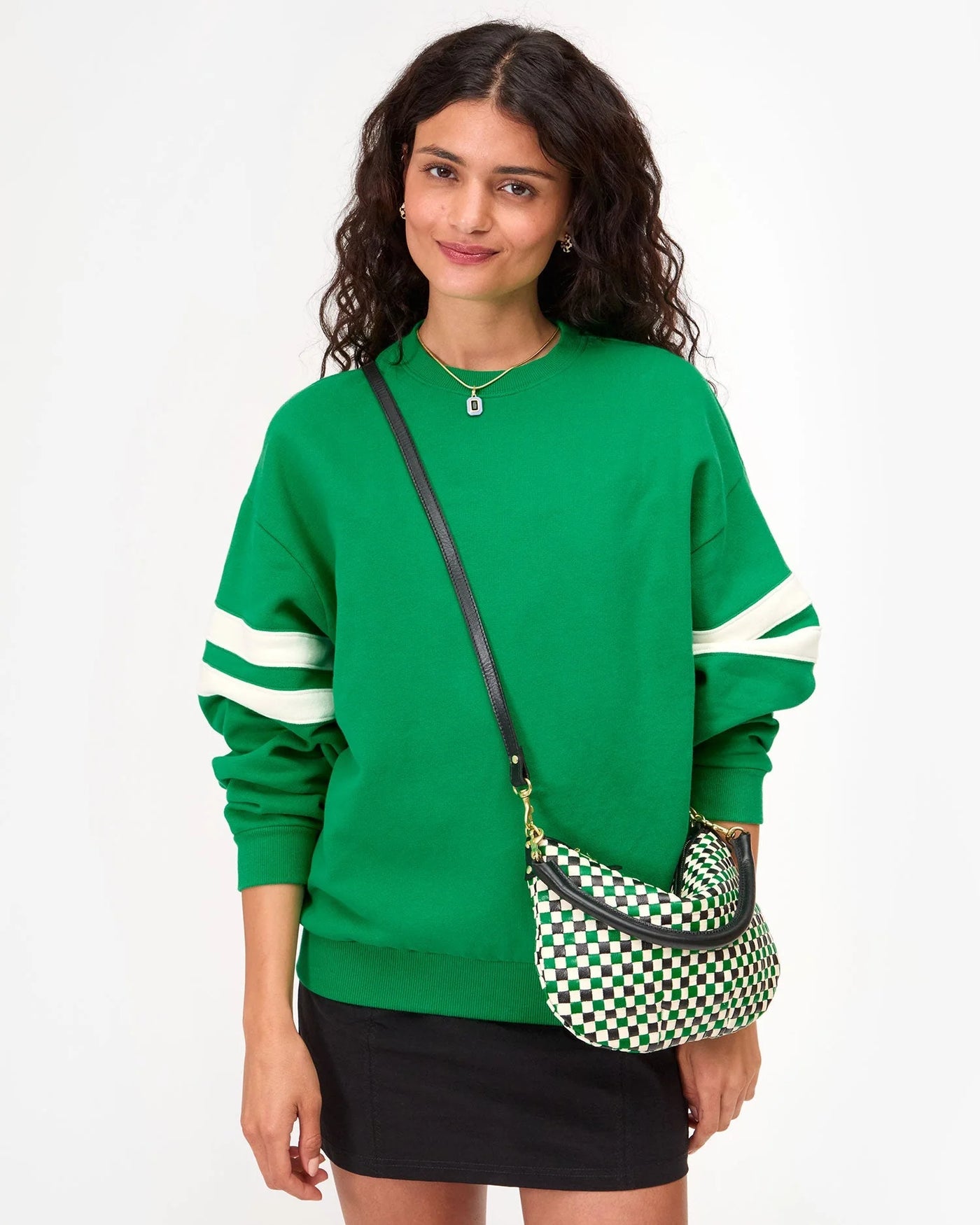 Petit Moyen Messenger - Apple Multi Woven Checker