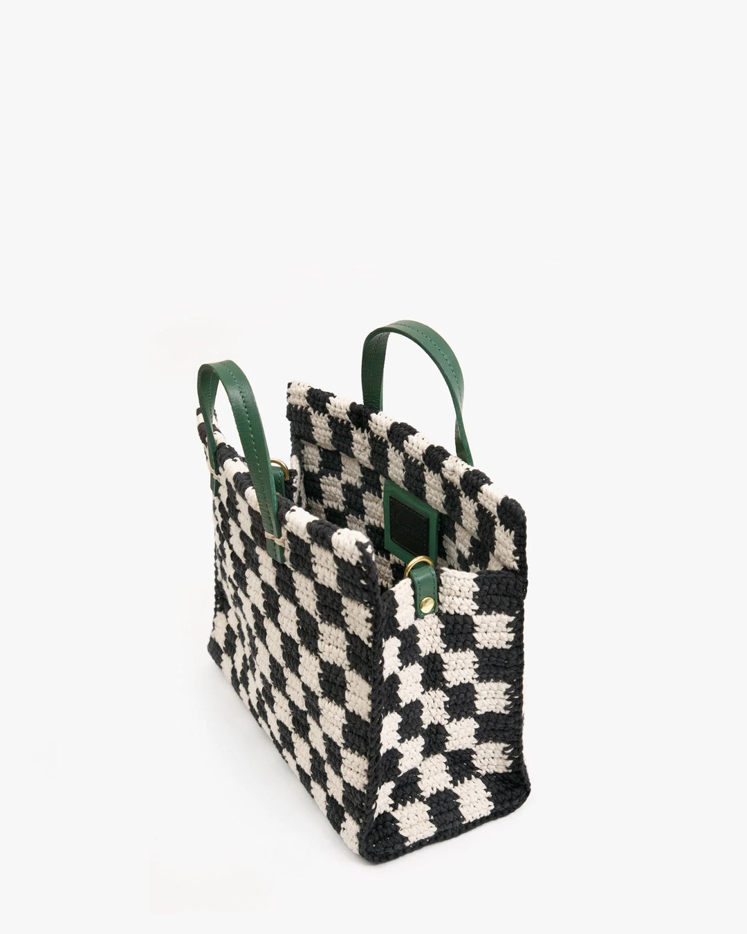 Petit Summer Simple Tote - Black/Cream Crochet Mini Checker