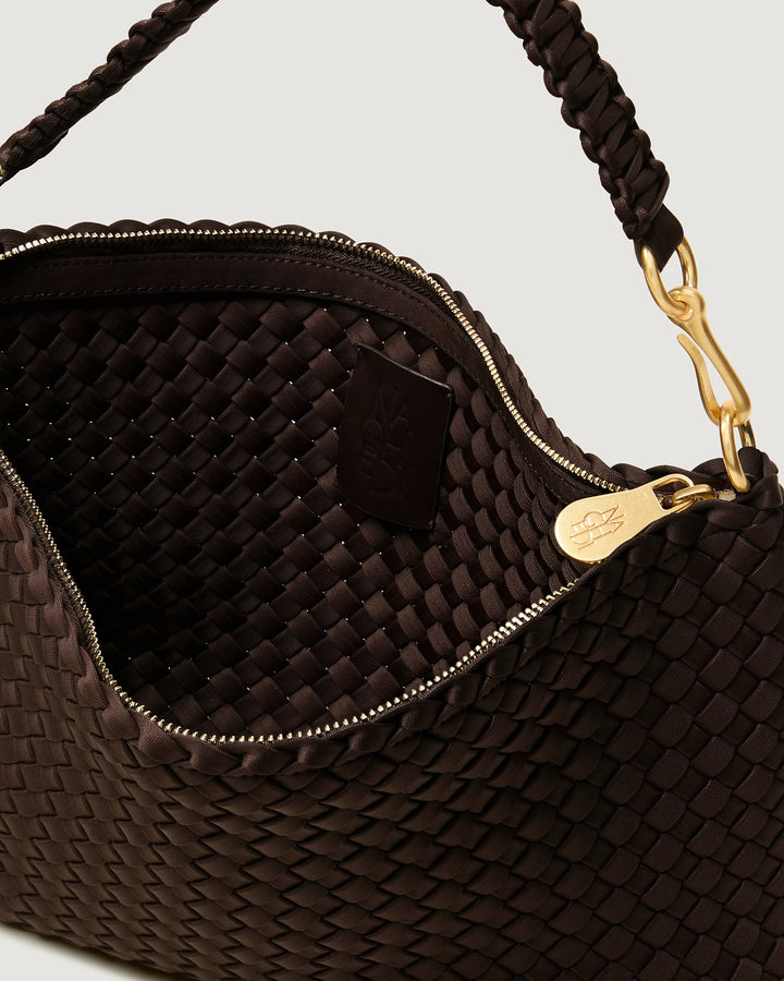 Porto Small Half-Moon Bag - Chocolate