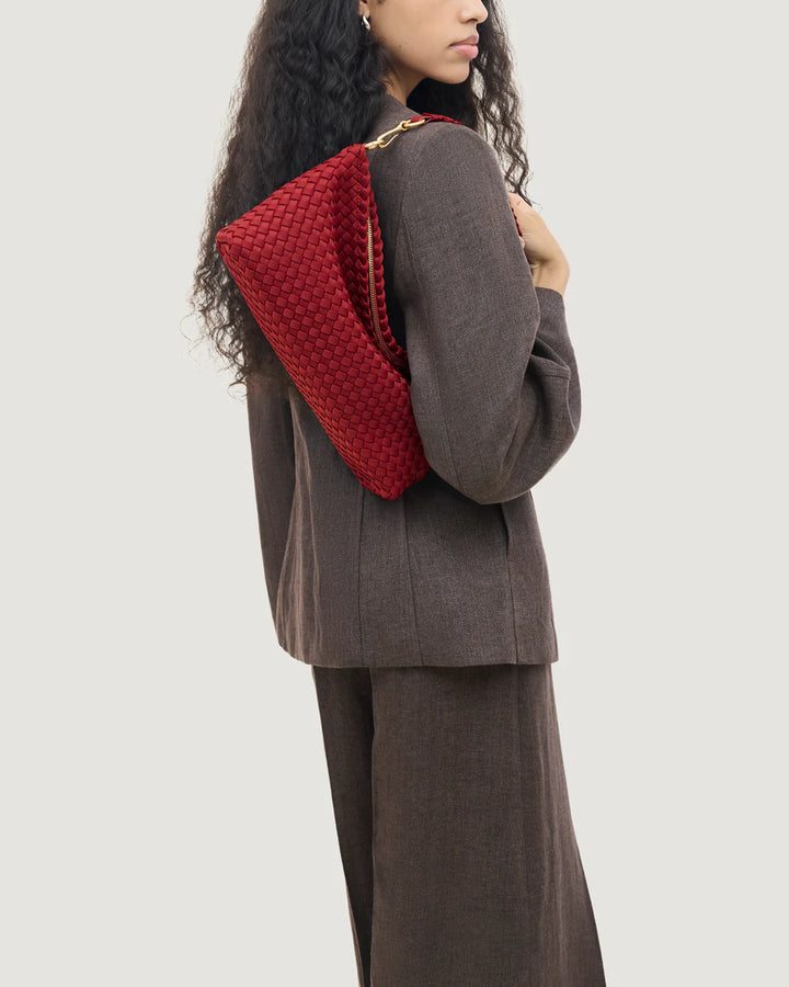 Porto Small Half-Moon Bag - Rosso