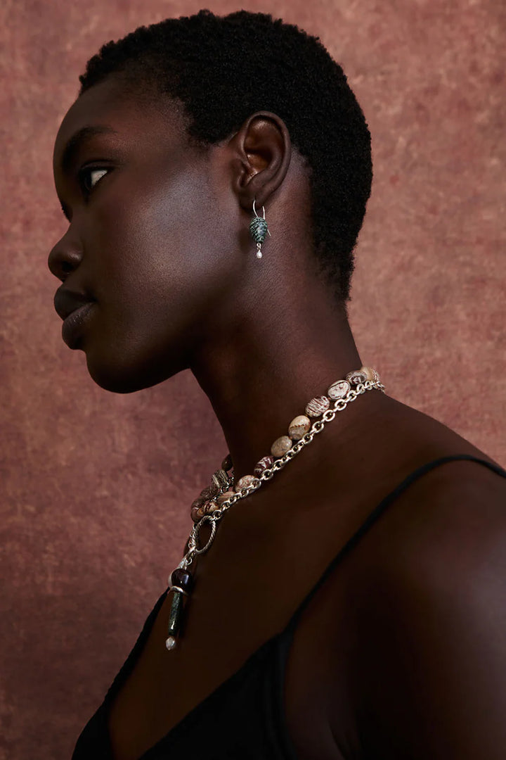 Jelly Bean Earrings - Jasper