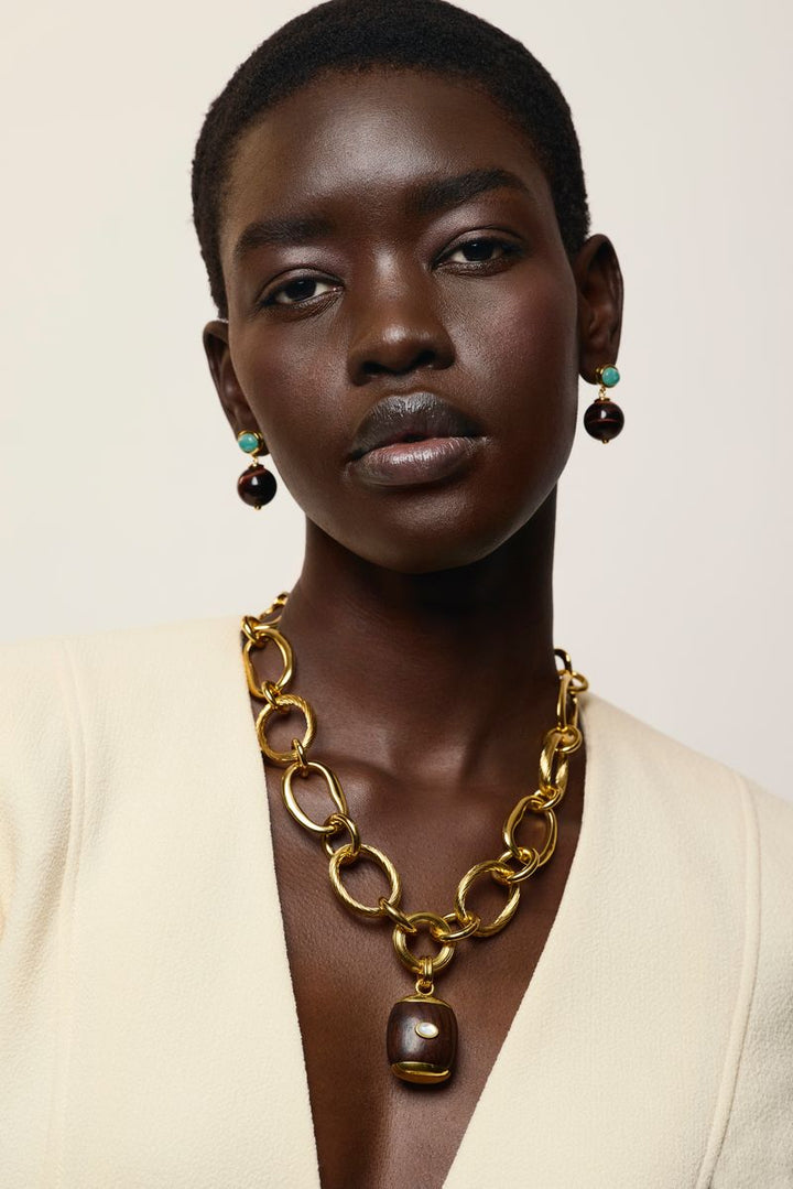 Pia Earrings - Leopard