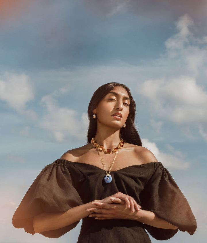 Pearl Pablo Earrings - Citrine