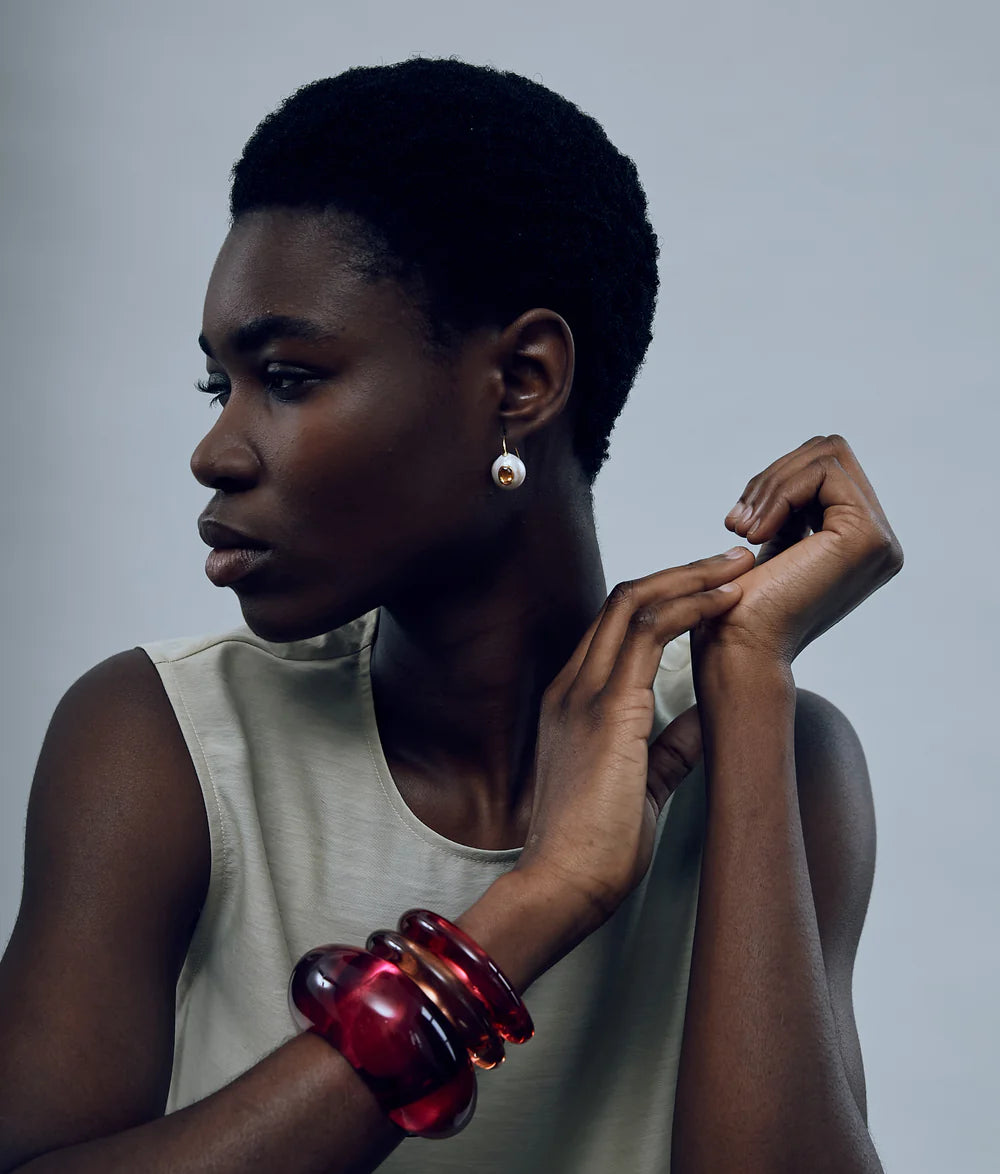 Pearl Pablo Earrings - Citrine