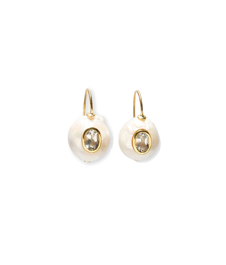 Pearl Pablo Earrings - Green Amethyst