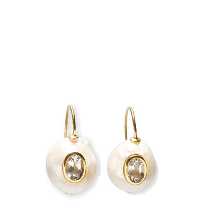 Pearl Pablo Earrings - Green Amethyst