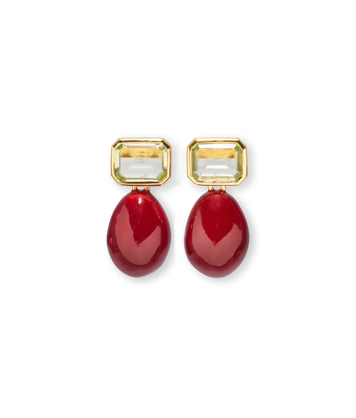 Bean Earrings - Burgundy