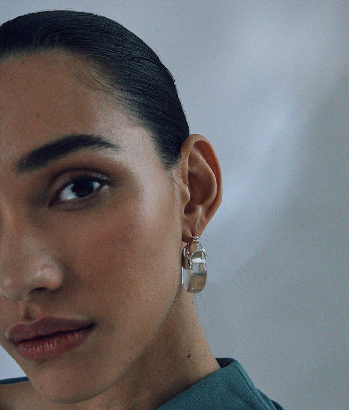 Organic Hoop - silver/clear