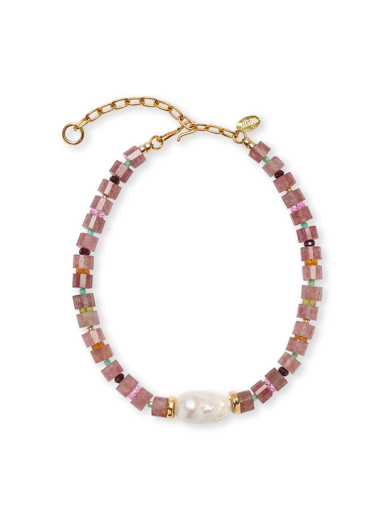 Royal Hawaiian Collar Necklace - Strawberry