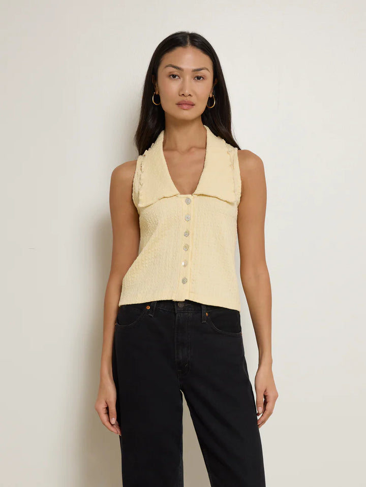 Rae Collared Tank - Banana