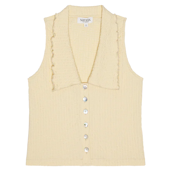 Rae Collared Tank - Banana
