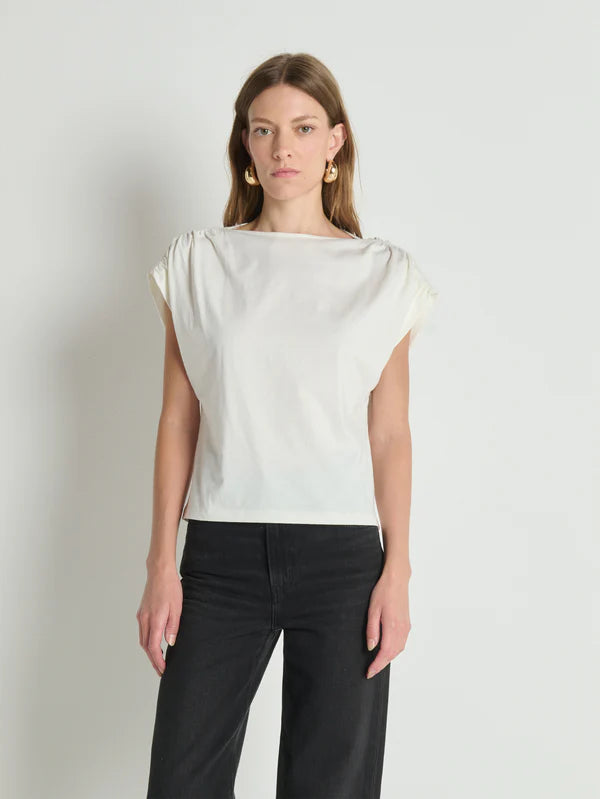 Rebecca Boatneck Tee - Porcelain
