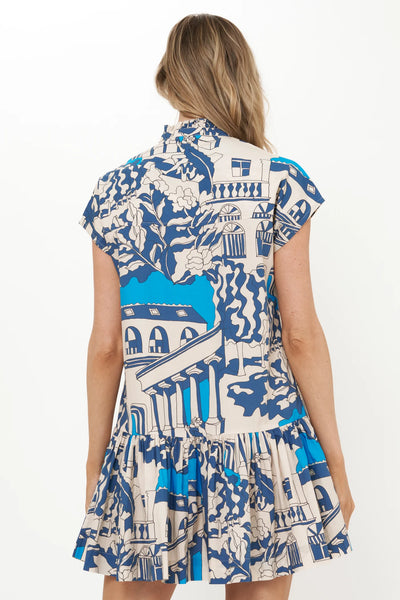Cap Sleeve Mini - Roma Blue