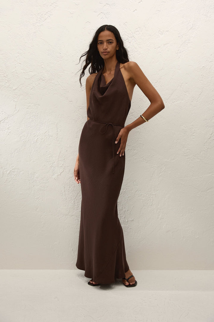 Izaro Maxi Dress - Chocolate