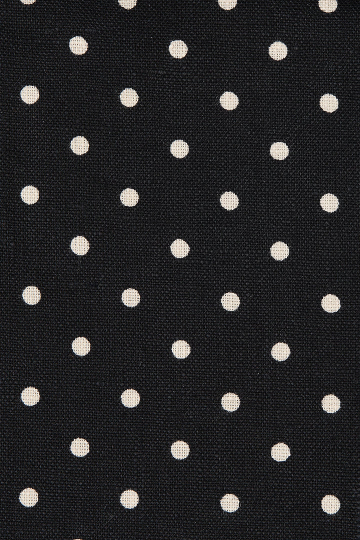 Petro Top - Lola Polka Dot Black Cream