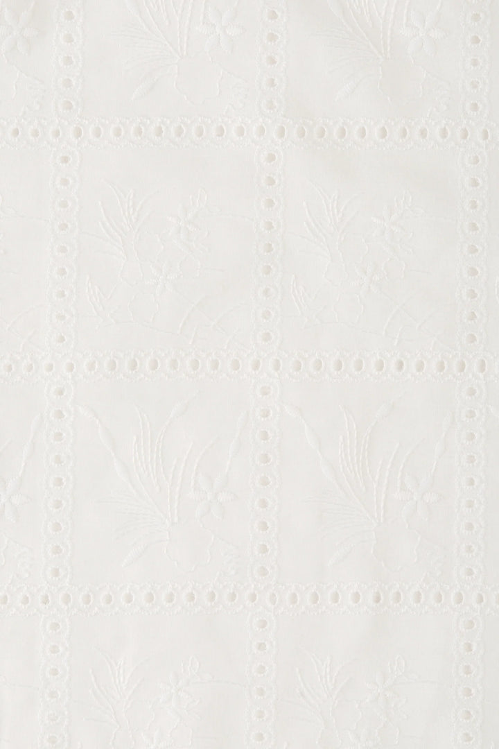 Mora Top - Handkerchief Broderie White