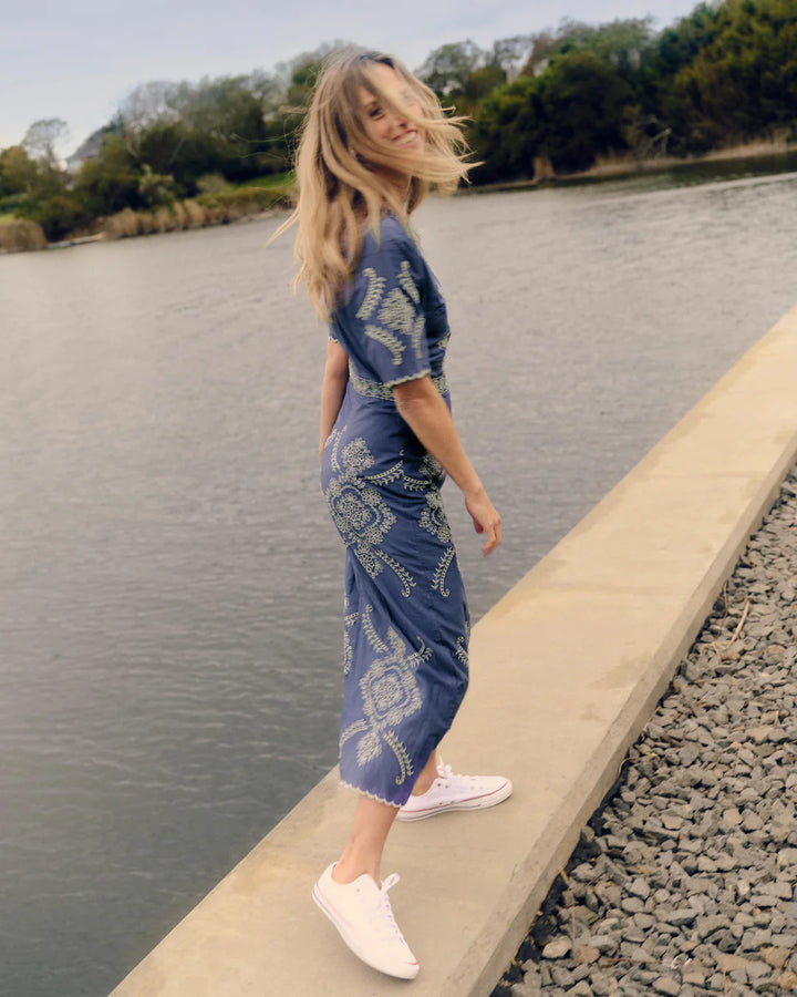 Bobbi Midi Dress - Indigo