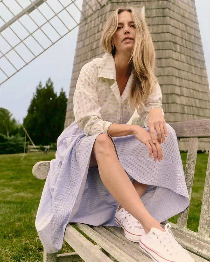 Johanna Dress - Banana Stripe