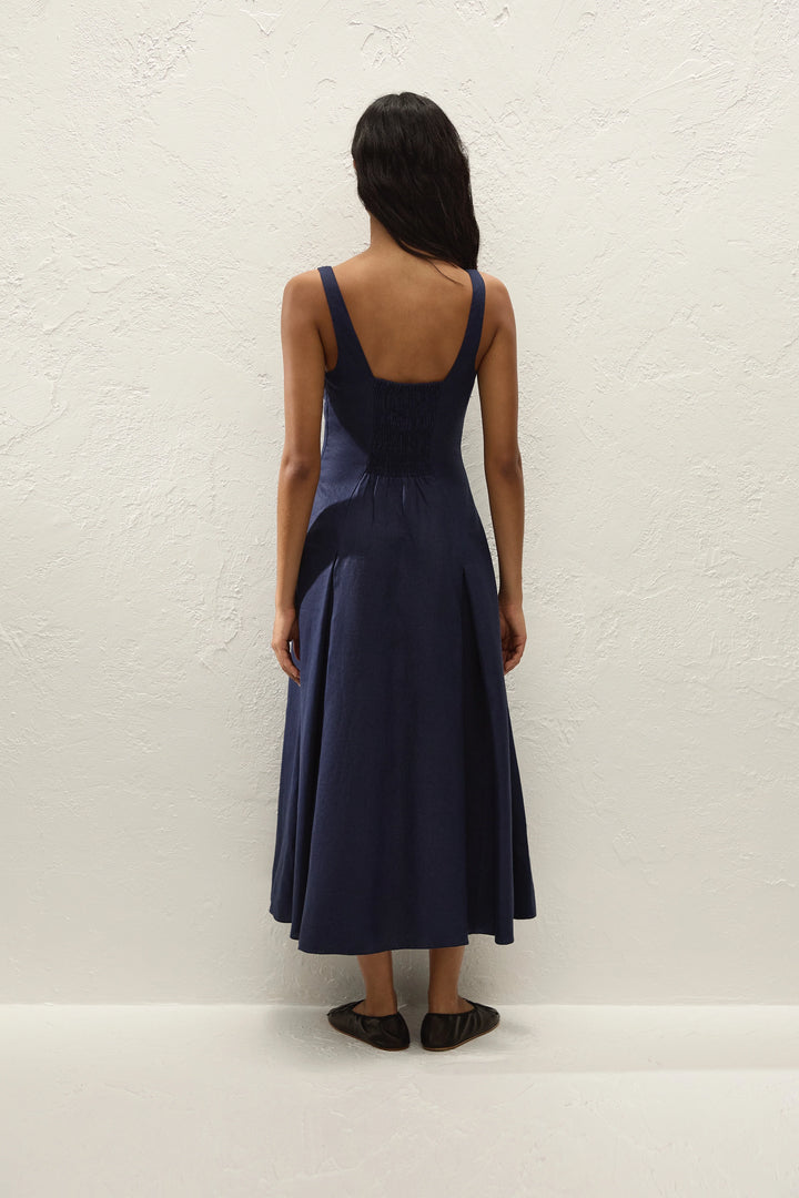 Adalee Midi Dress - Navy