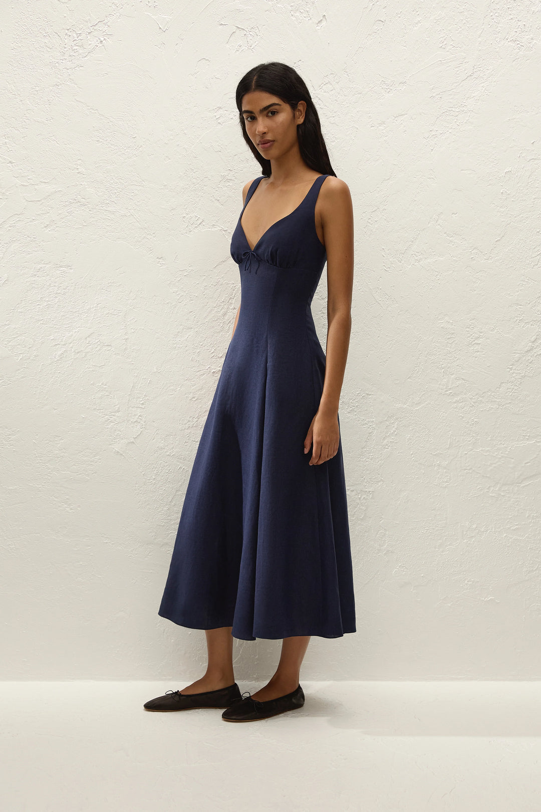 Adalee Midi Dress - Navy