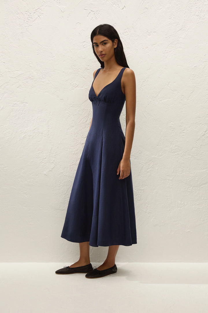 Adalee Midi Dress - Navy