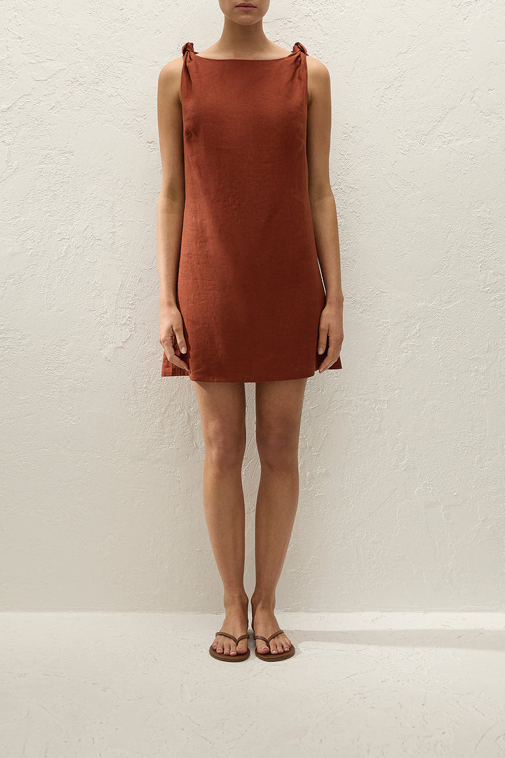 Flor Mini Dress - Terracotta