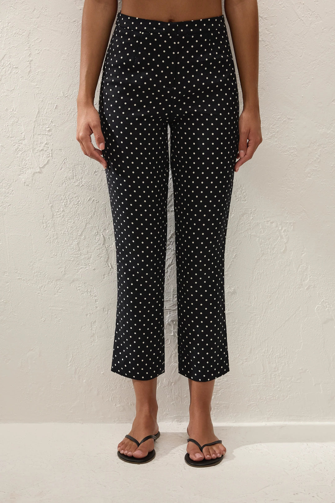 Iria Capri Pant - Lola Polka Dot Black Cream