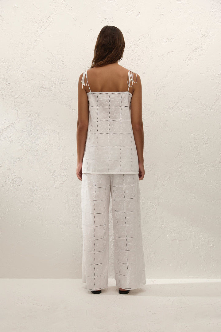 Mora Top - Handkerchief Broderie White